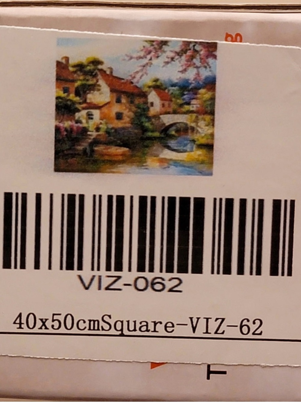 Diamond Painting Kit - 40x60 cm - square drills - “Water Town”
